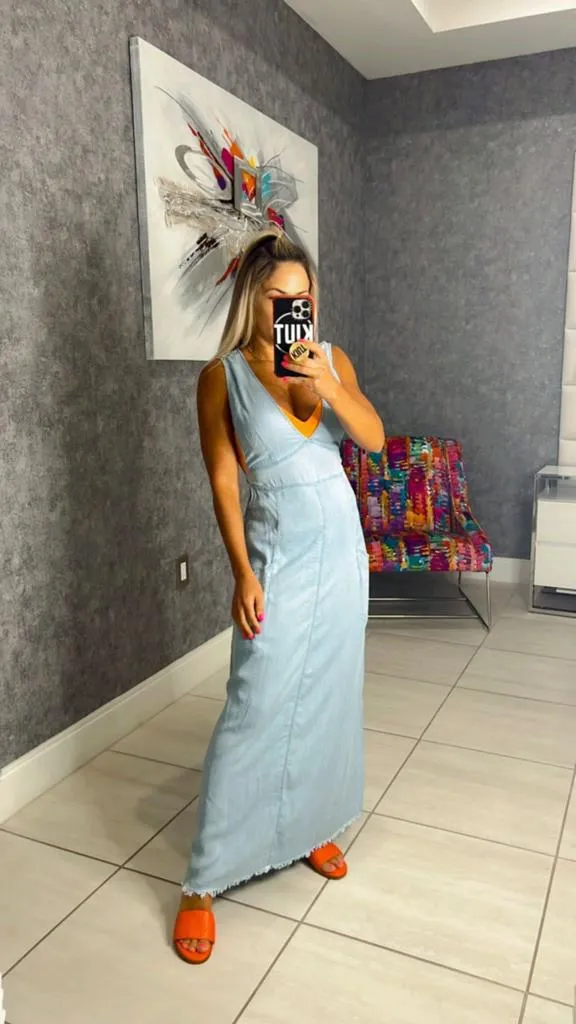 2335 Maxi tencel dress