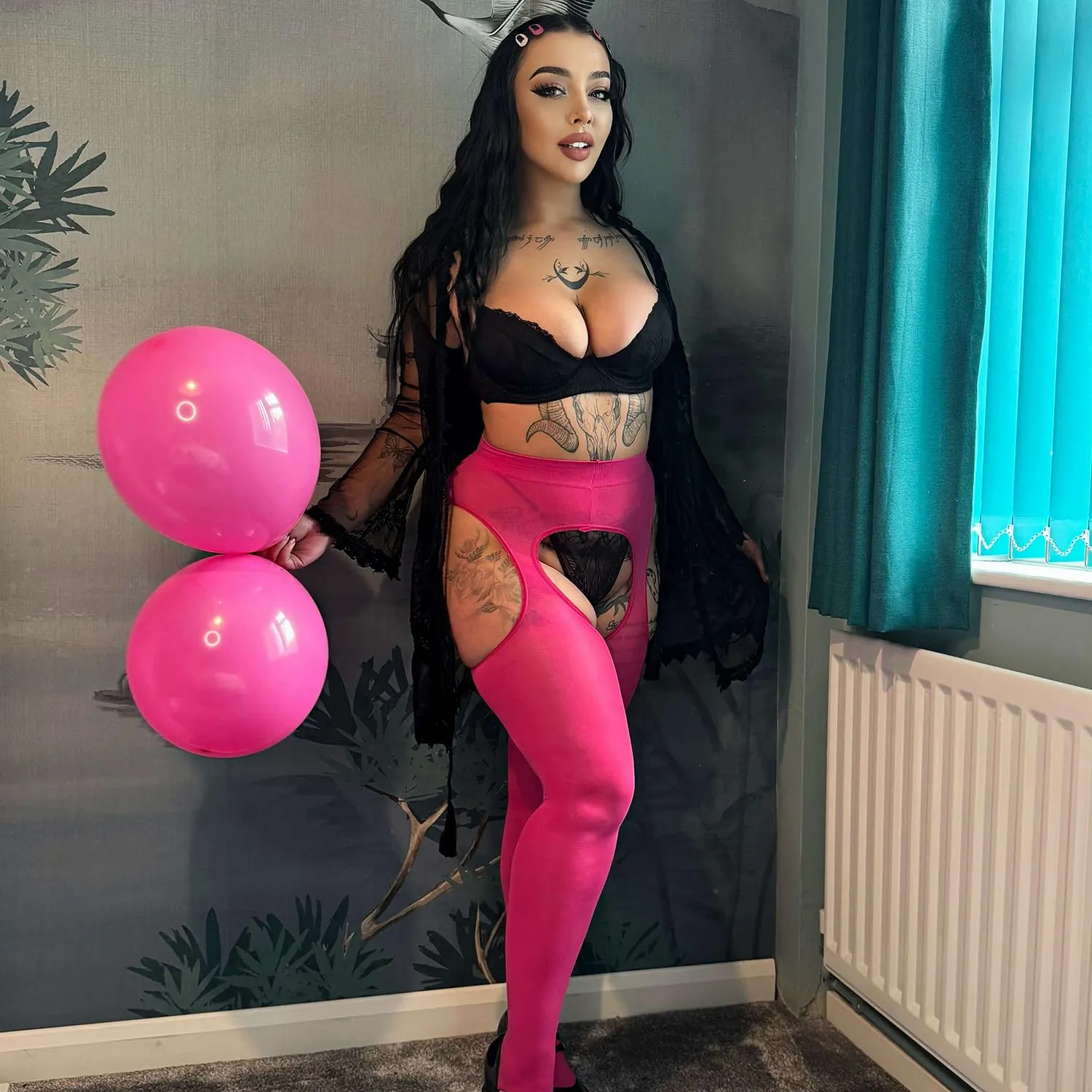 80 Denier Mock Garters - Barbara