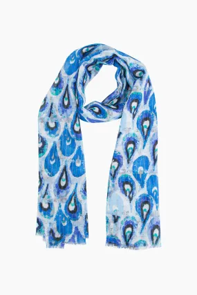 Adler Lightweight Scarf - Blue/Gold, Teardrop