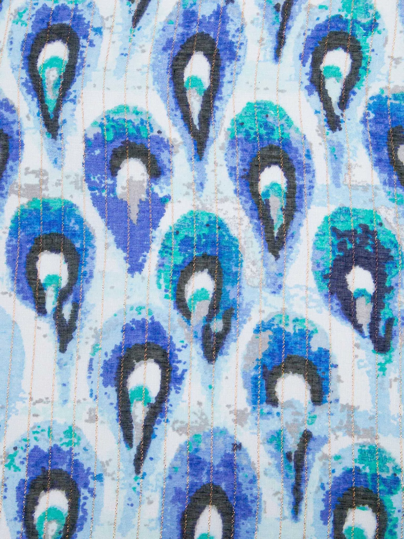Adler Lightweight Scarf - Blue/Gold, Teardrop