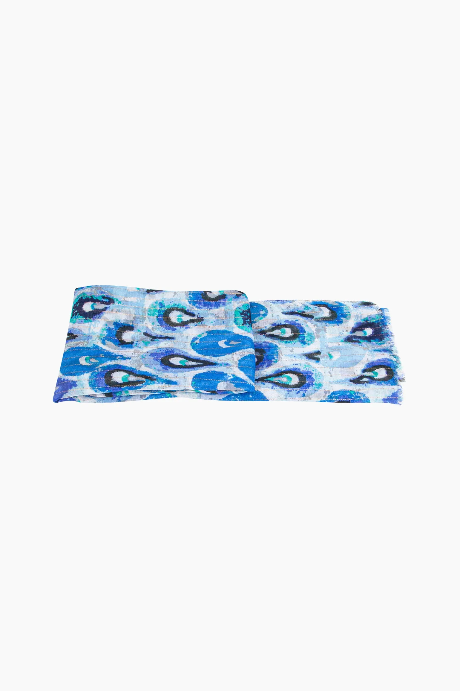 Adler Lightweight Scarf - Blue/Gold, Teardrop