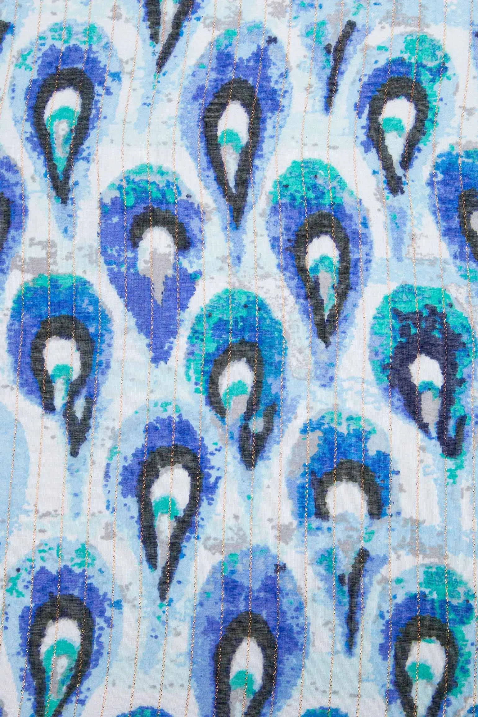 Adler Lightweight Scarf - Blue/Gold, Teardrop