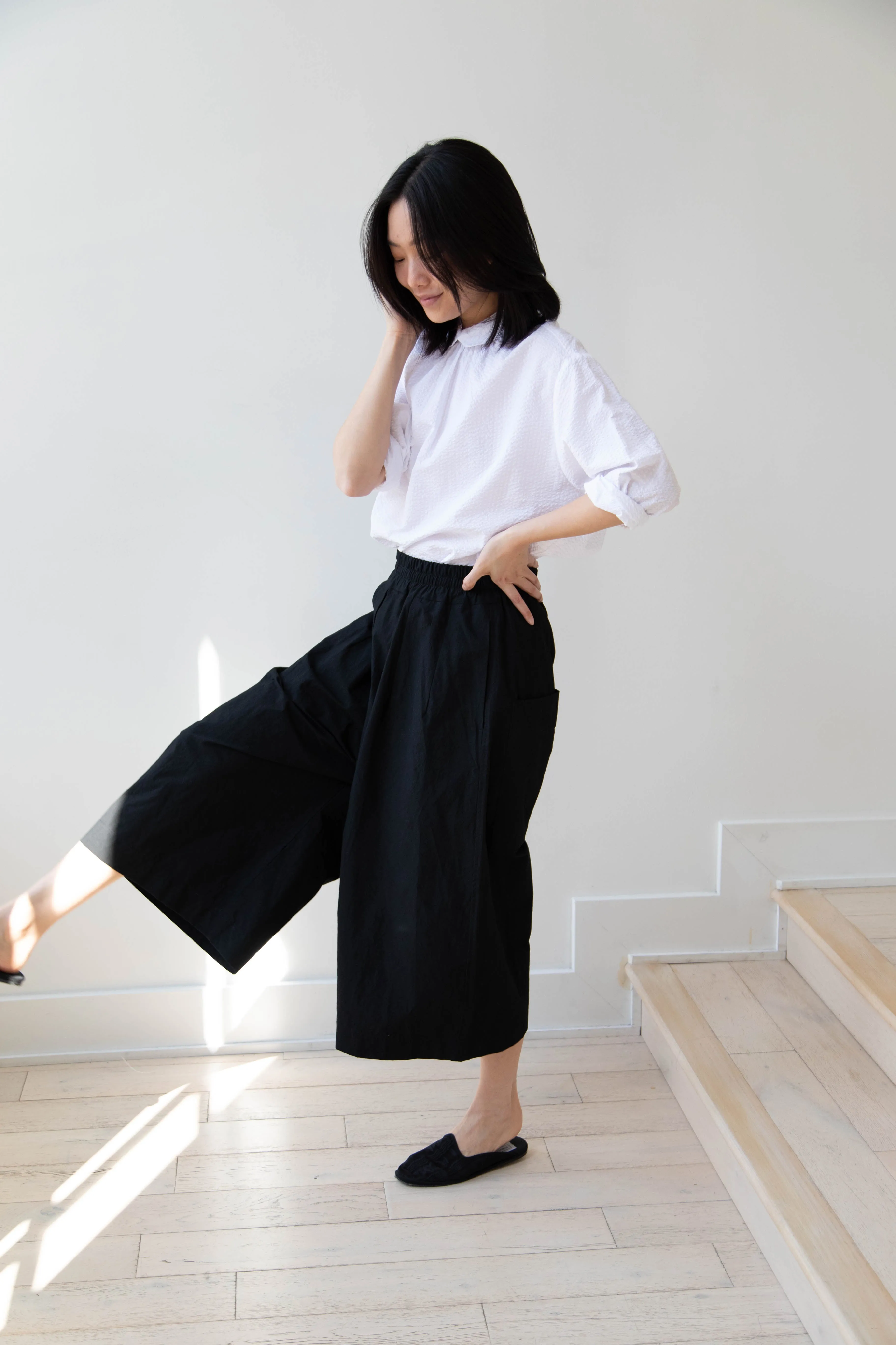 Album di Famiglia | Wide Trousers in JC in Black