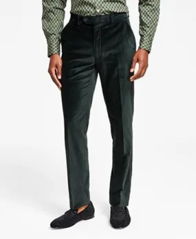 Alfani Mens Slim fit Dress Pants Velvet 32 / 30 Green Solid