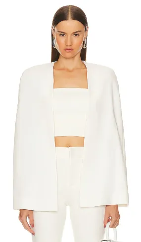 Alice   Olivia Marica Cape Crop Top in White