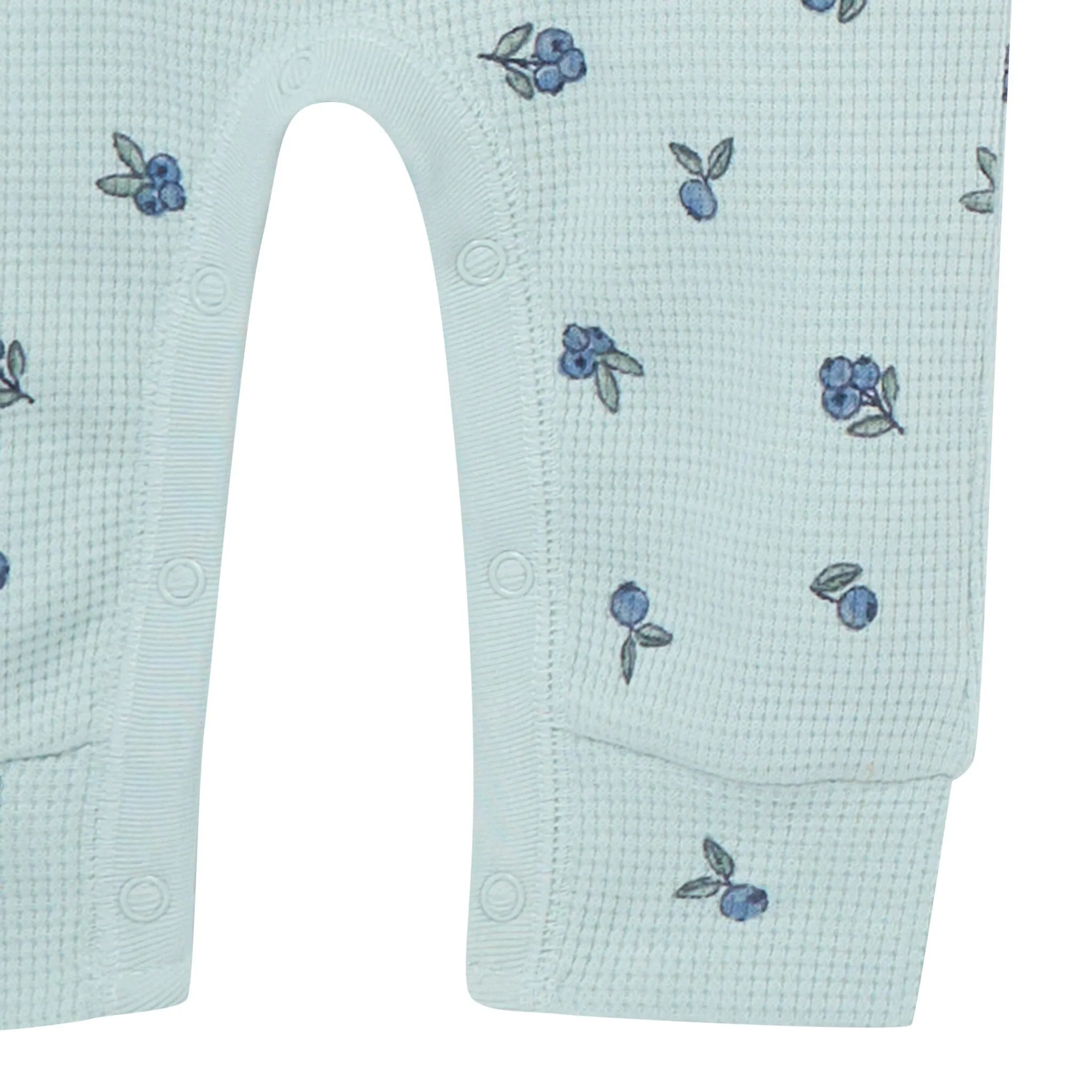 Baby Girls Light Sky Blueberry Short Sleeve Long Leg Romper