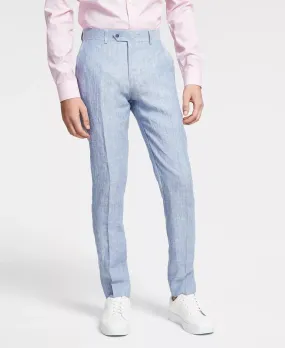 Bar Iii Men's Slim Fit Linen Suit Dress Pants 30 x 32 Light Blue