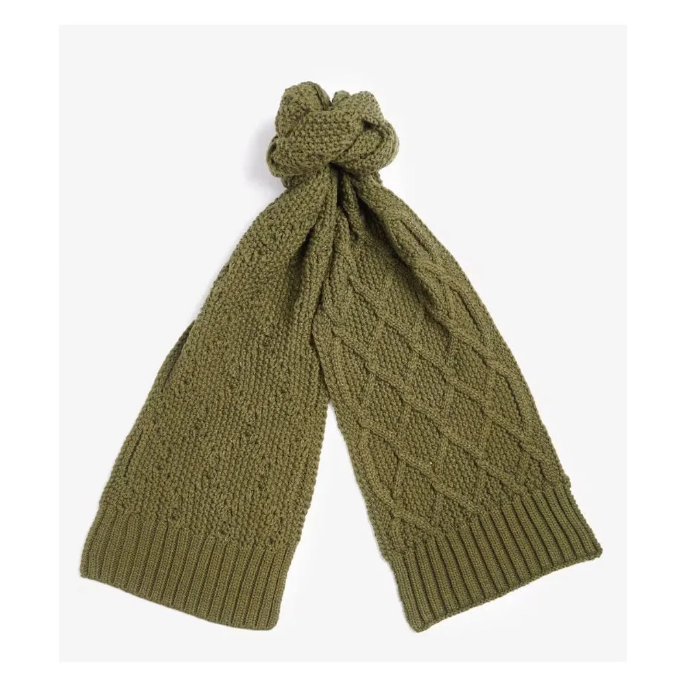 Barbour Ridley Beanie And Scarf Gift Set In Olive