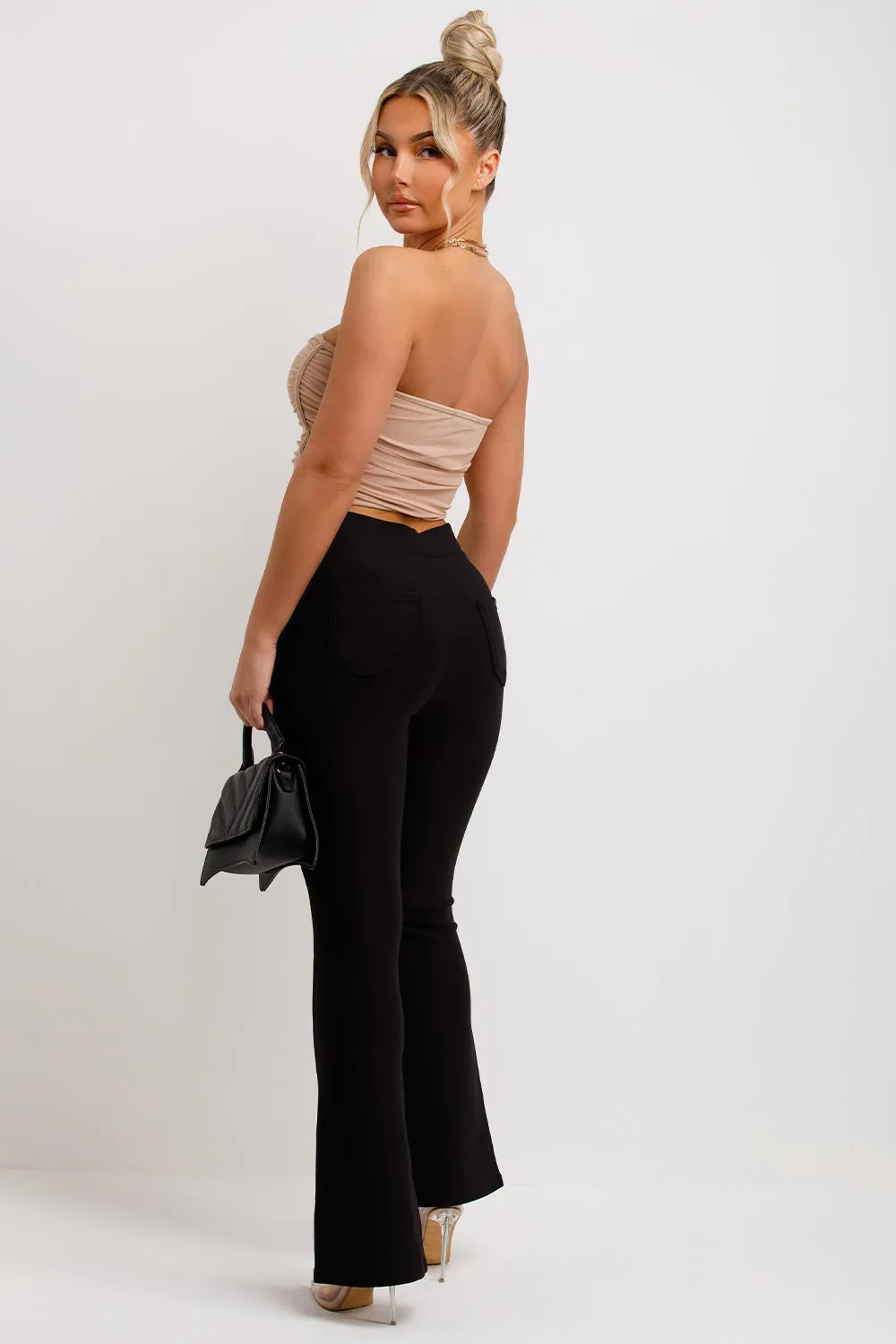 Black Flared Trousers
