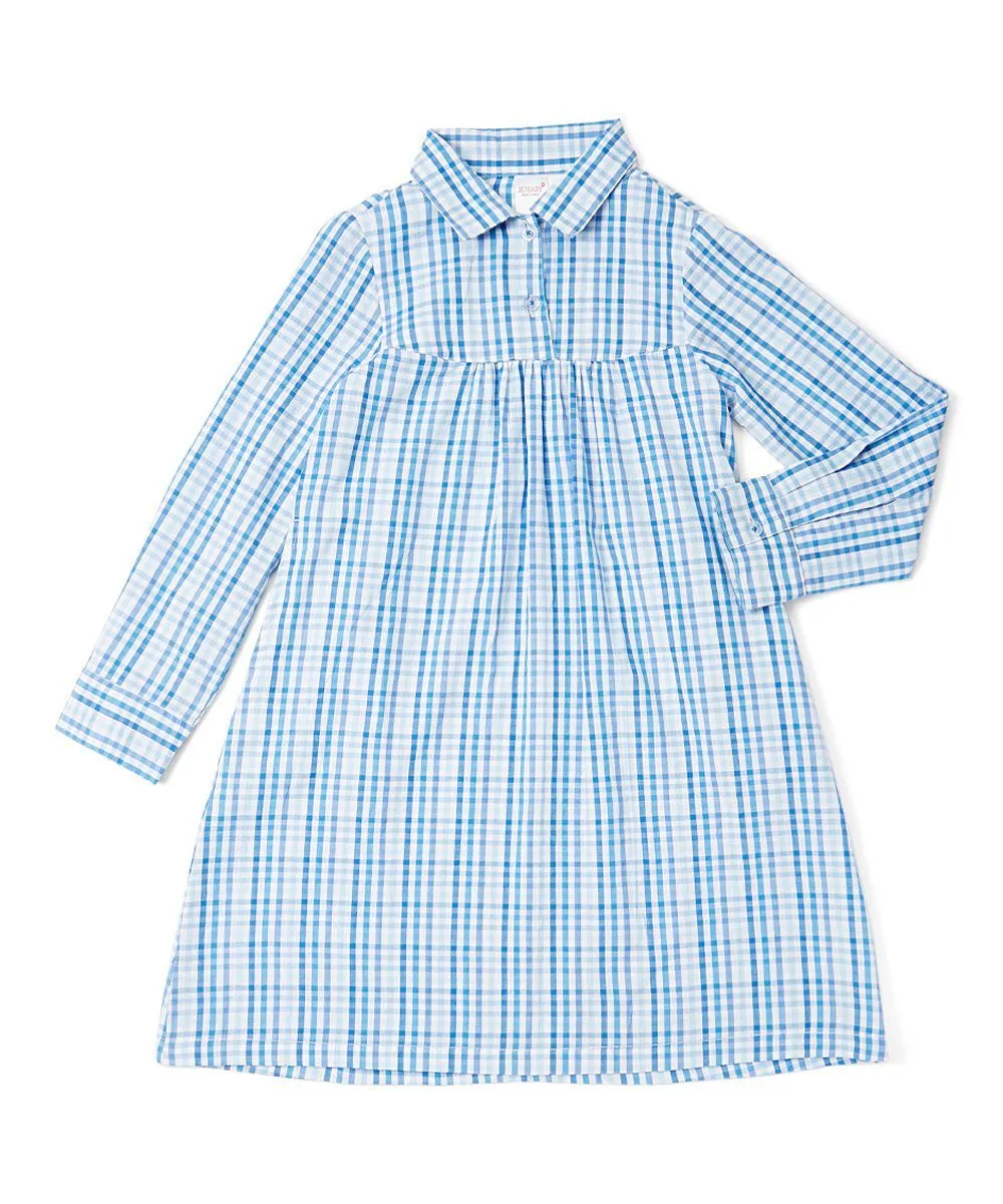 Blue Checks Shirt Dress