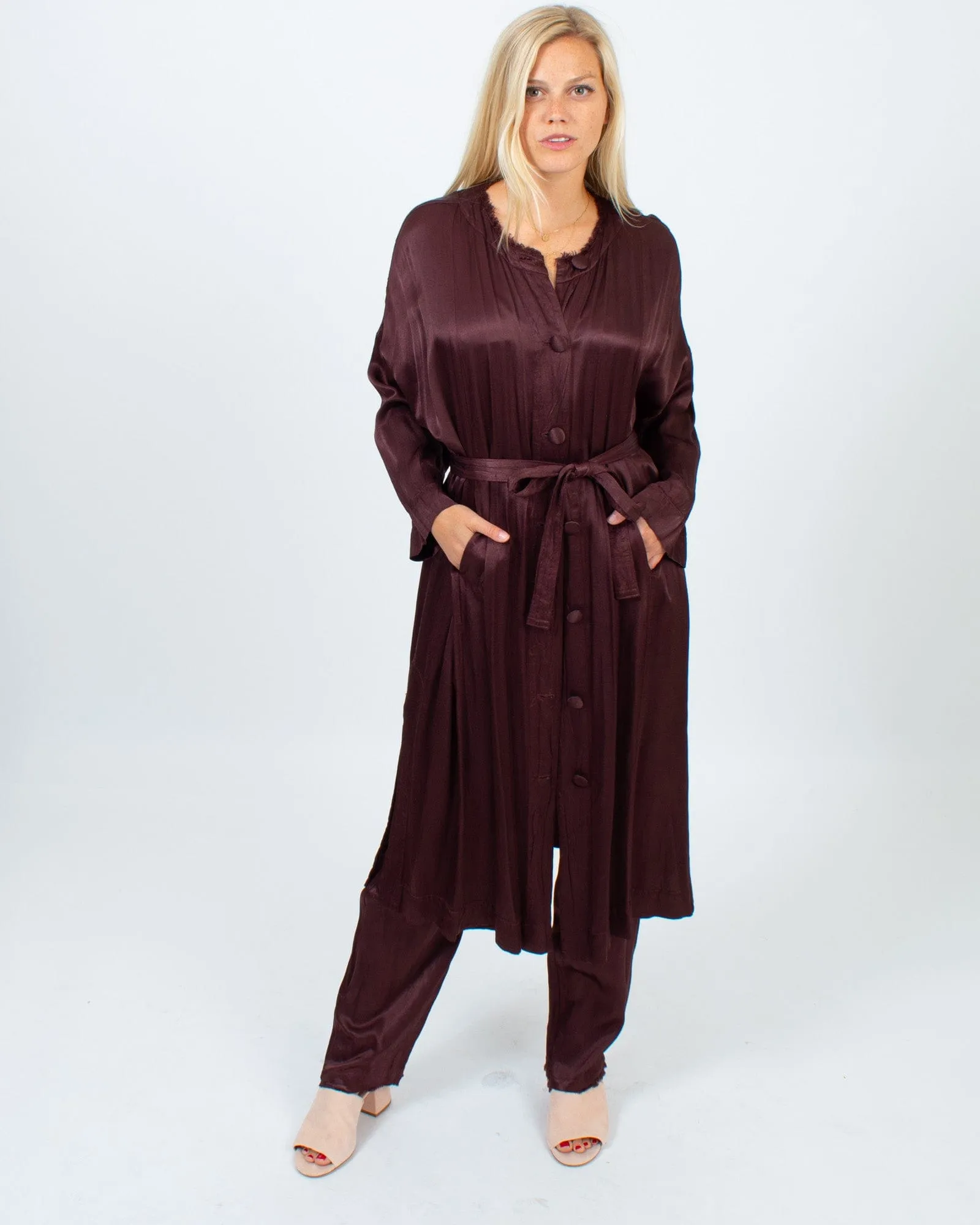 Button Front Dress Set