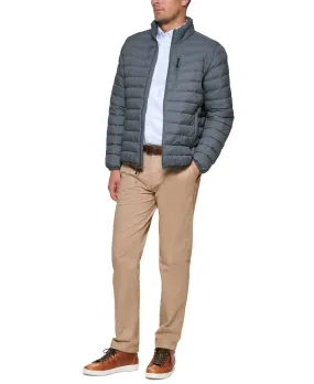 Club Room Mens Regular fit Puffer Jacket Coat Small Grey Solid Packable