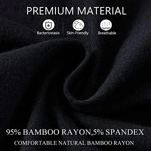 COLORFULLEAF Men's Bamboo Underwear Ultra Soft Breathable Boxer Briefs Comfy Basic Trunk Underwear 3 Pack (3Black,Medium)