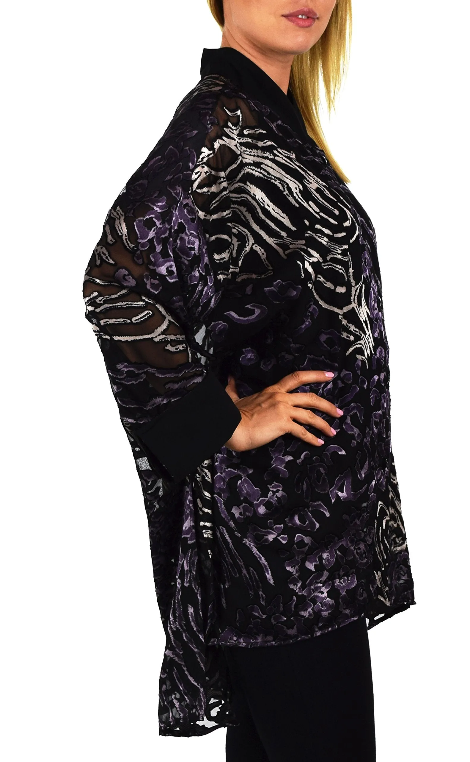 ComfyPlus, Plus Size Shirt, Oversize Shirt, Chiffon Shirt, Plus Size top, Designer Shirt, Zebra Print, Big Shirt,Plus size clothing