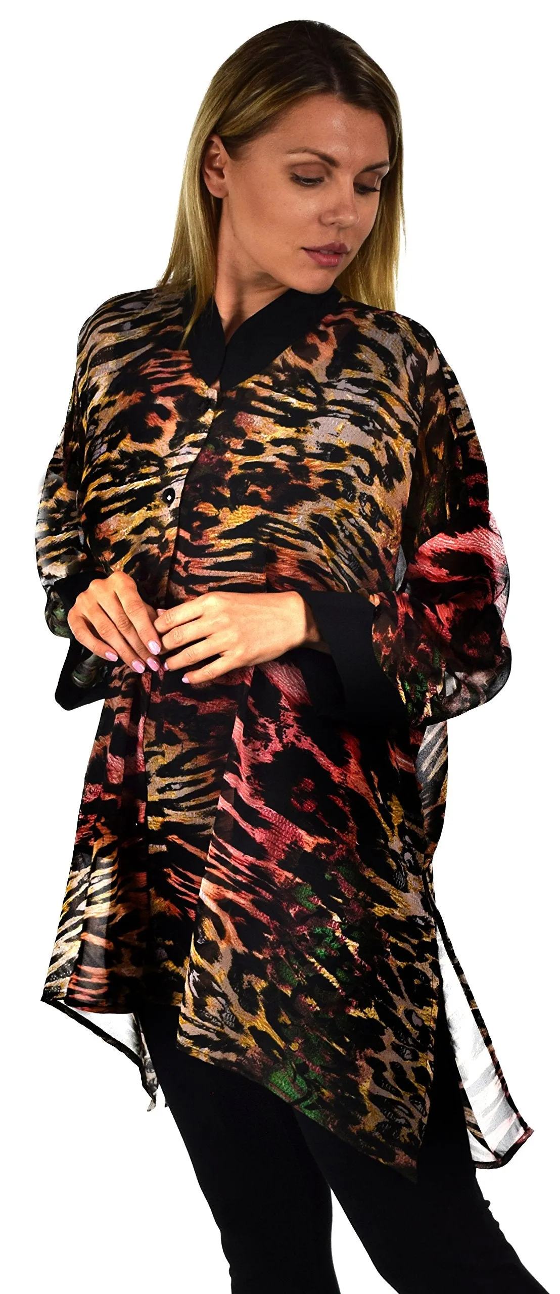 ComfyPlus, Plus Size Shirt, Oversize Shirt, Chiffon Shirt, Plus Size top, Designer Shirt, Zebra Print, Big Shirt,Plus size clothing