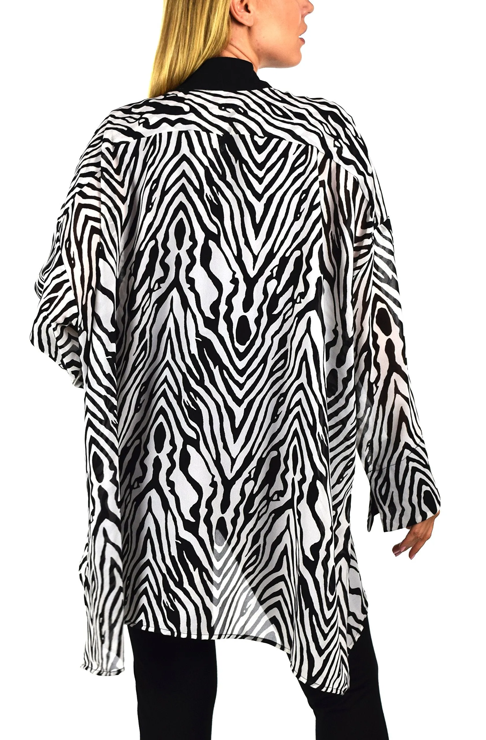 ComfyPlus, Plus Size Shirt, Oversize Shirt, Chiffon Shirt, Plus Size top, Designer Shirt, Zebra Print, Big Shirt,Plus size clothing