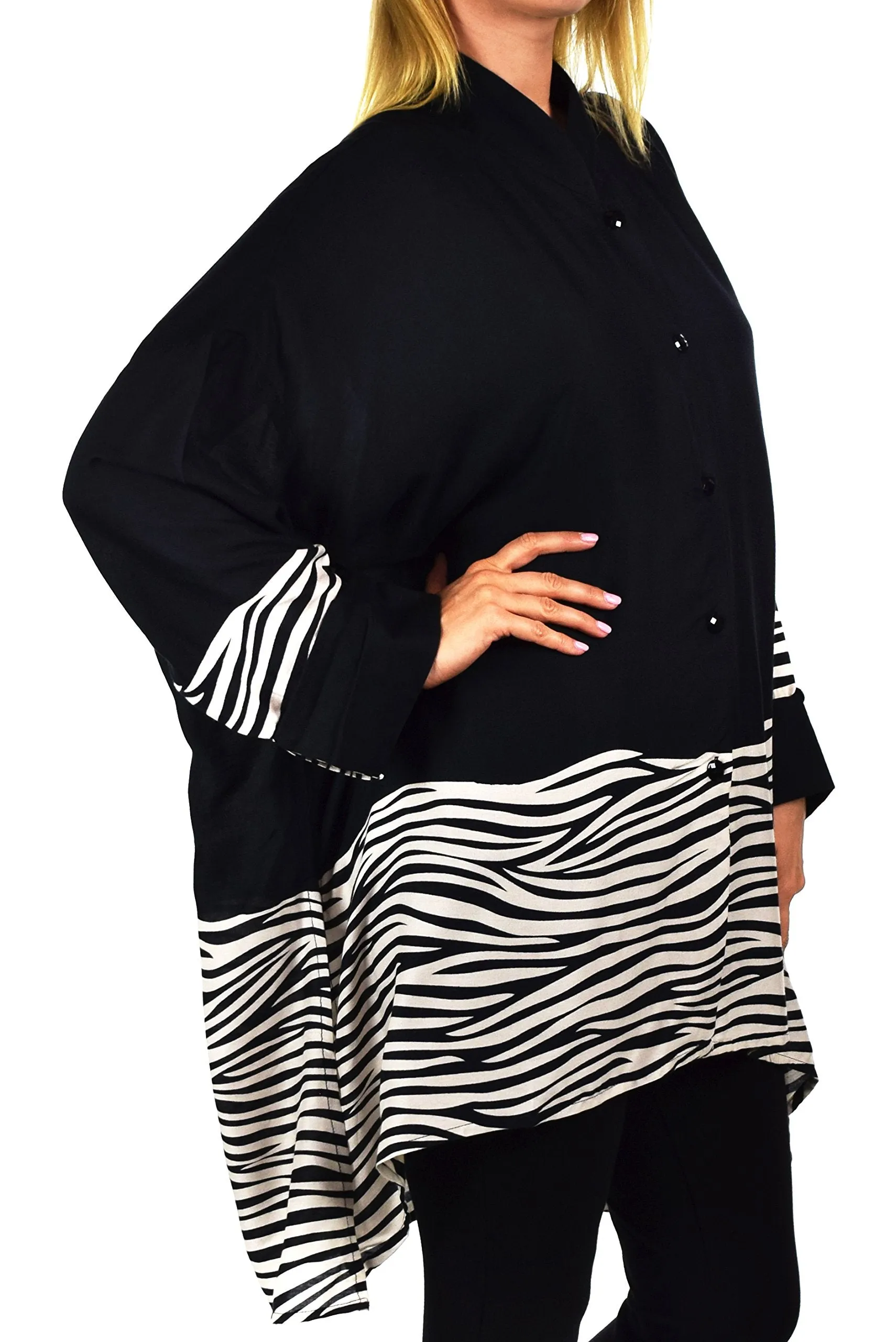 ComfyPlus, Plus Size Shirt, Oversize Shirt, Chiffon Shirt, Plus Size top, Designer Shirt, Zebra Print, Big Shirt,Plus size clothing