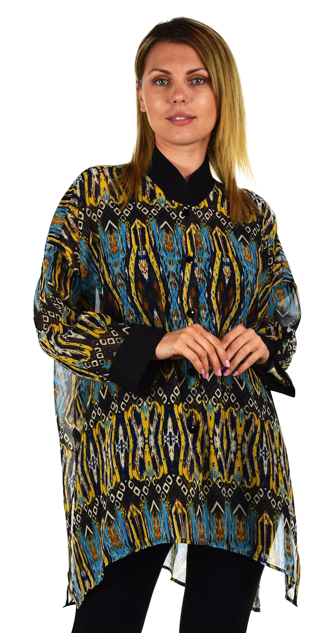 ComfyPlus, Plus Size Shirt, Oversize Shirt, Chiffon Shirt, Plus Size top, Designer Shirt, Zebra Print, Big Shirt,Plus size clothing
