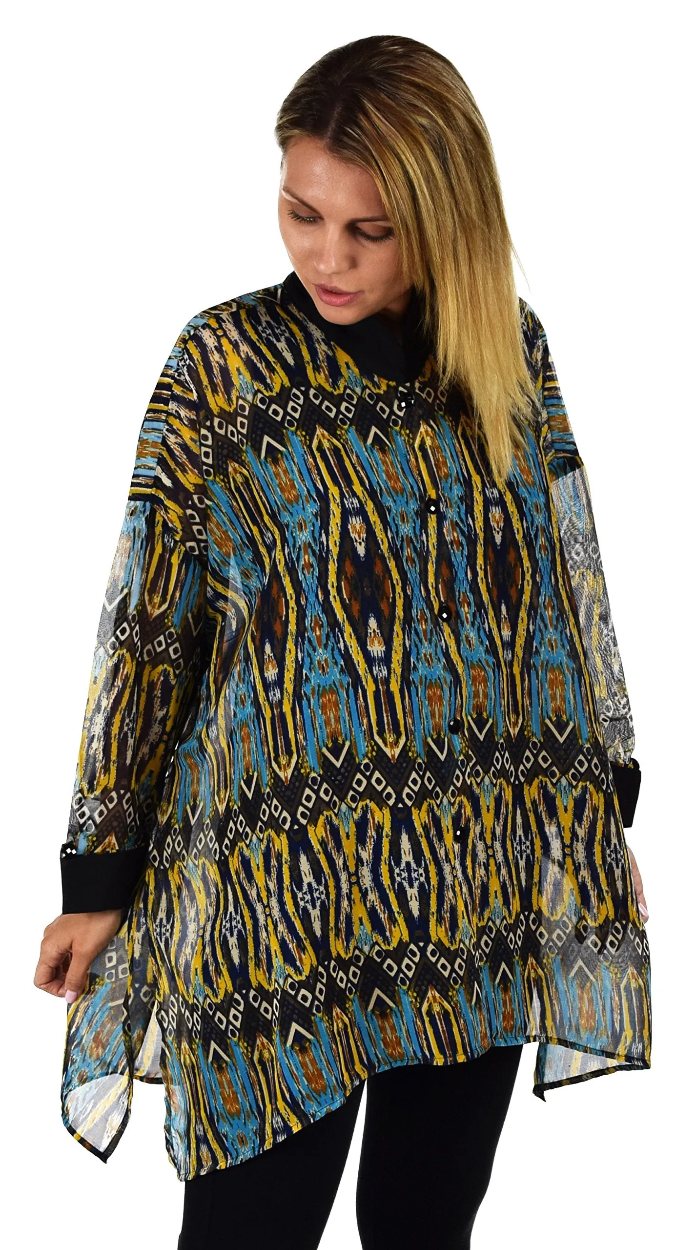 ComfyPlus, Plus Size Shirt, Oversize Shirt, Chiffon Shirt, Plus Size top, Designer Shirt, Zebra Print, Big Shirt,Plus size clothing