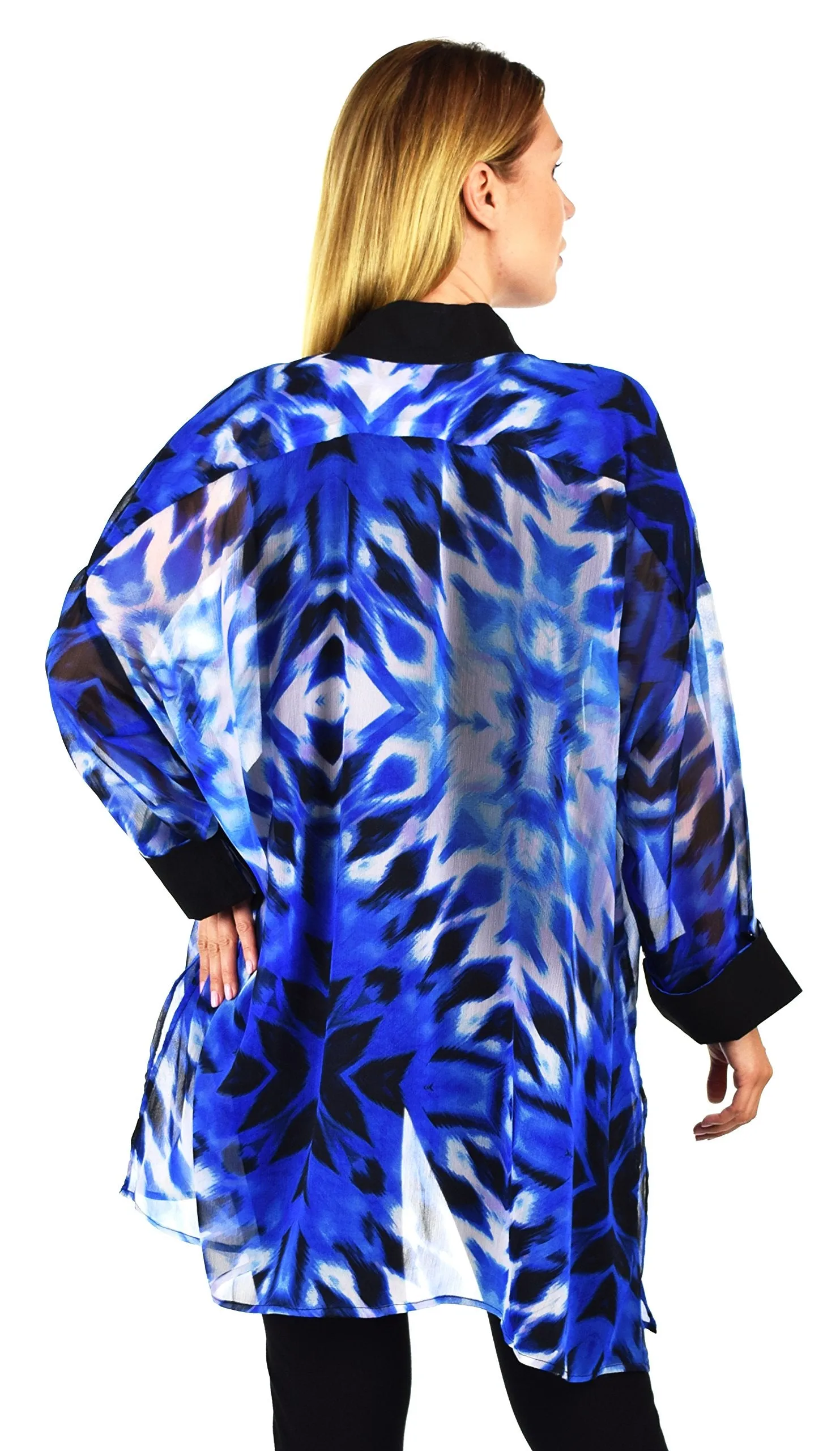 ComfyPlus, Plus Size Shirt, Oversize Shirt, Chiffon Shirt, Plus Size top, Designer Shirt, Zebra Print, Big Shirt,Plus size clothing