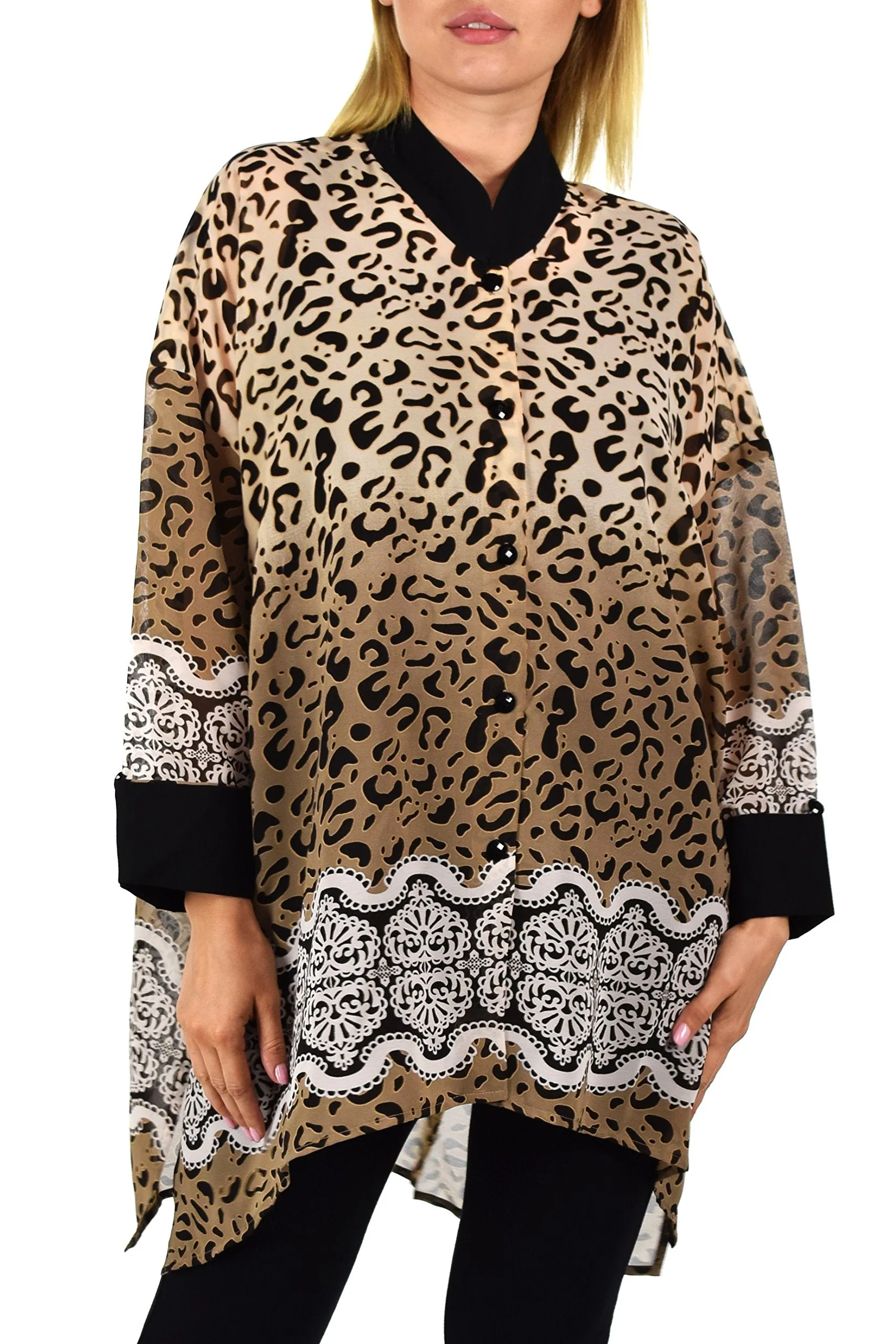 ComfyPlus, Plus Size Shirt, Oversize Shirt, Chiffon Shirt, Plus Size top, Designer Shirt, Zebra Print, Big Shirt,Plus size clothing