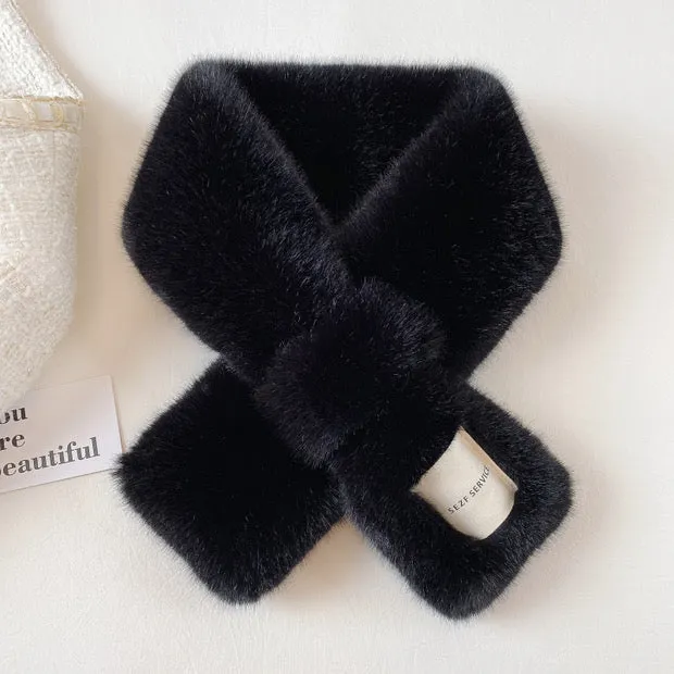 Cute and Soft Faux Cony Hair Scarf