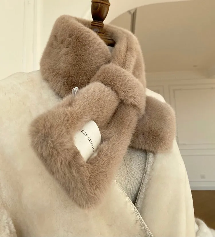 Cute and Soft Faux Cony Hair Scarf