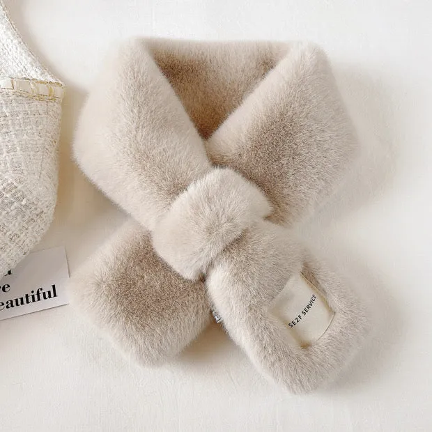 Cute and Soft Faux Cony Hair Scarf