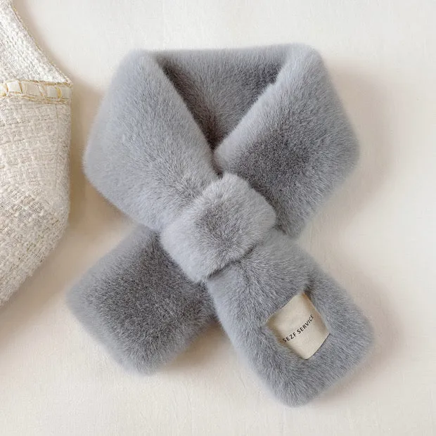 Cute and Soft Faux Cony Hair Scarf