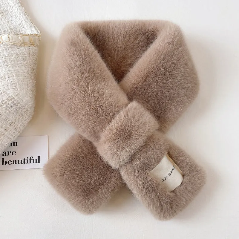 Cute and Soft Faux Cony Hair Scarf