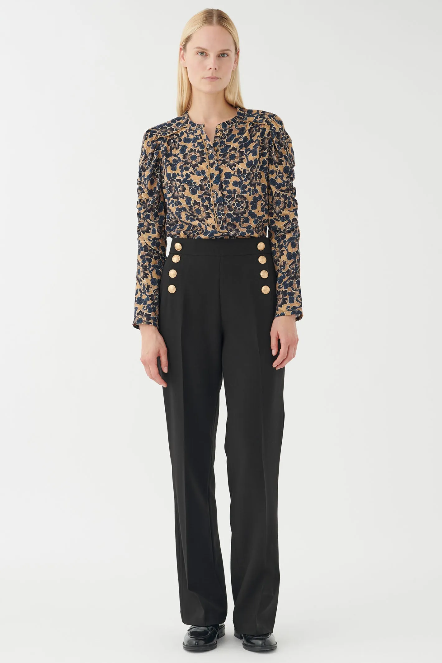 Dea Kudibal Isobeldea Trousers Black Button Detail 0990724 1000