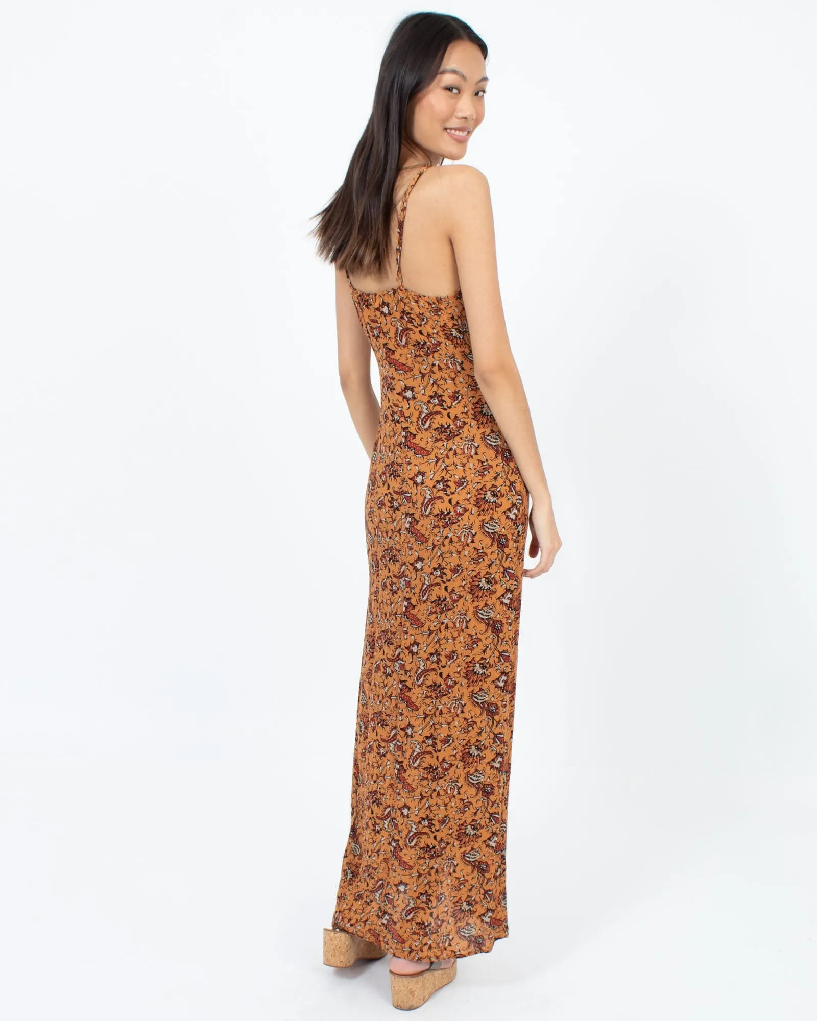 Deep Slit Wrap Dress