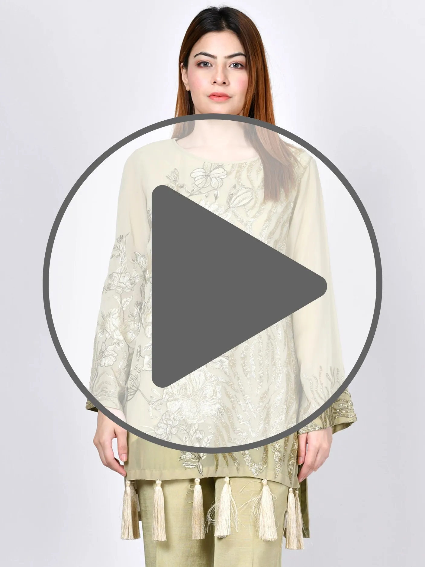 Embroidered Chiffon Suit