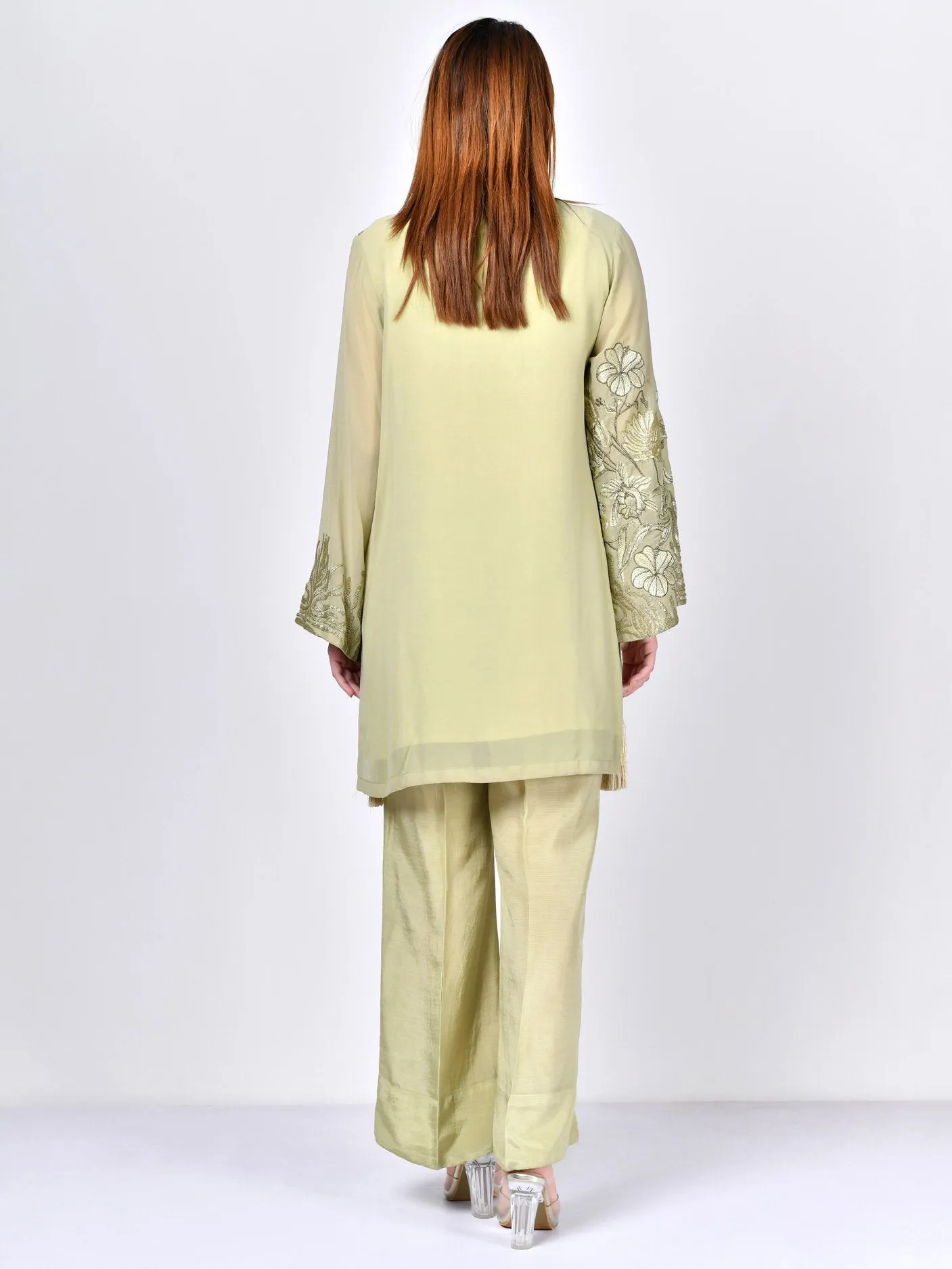 Embroidered Chiffon Suit