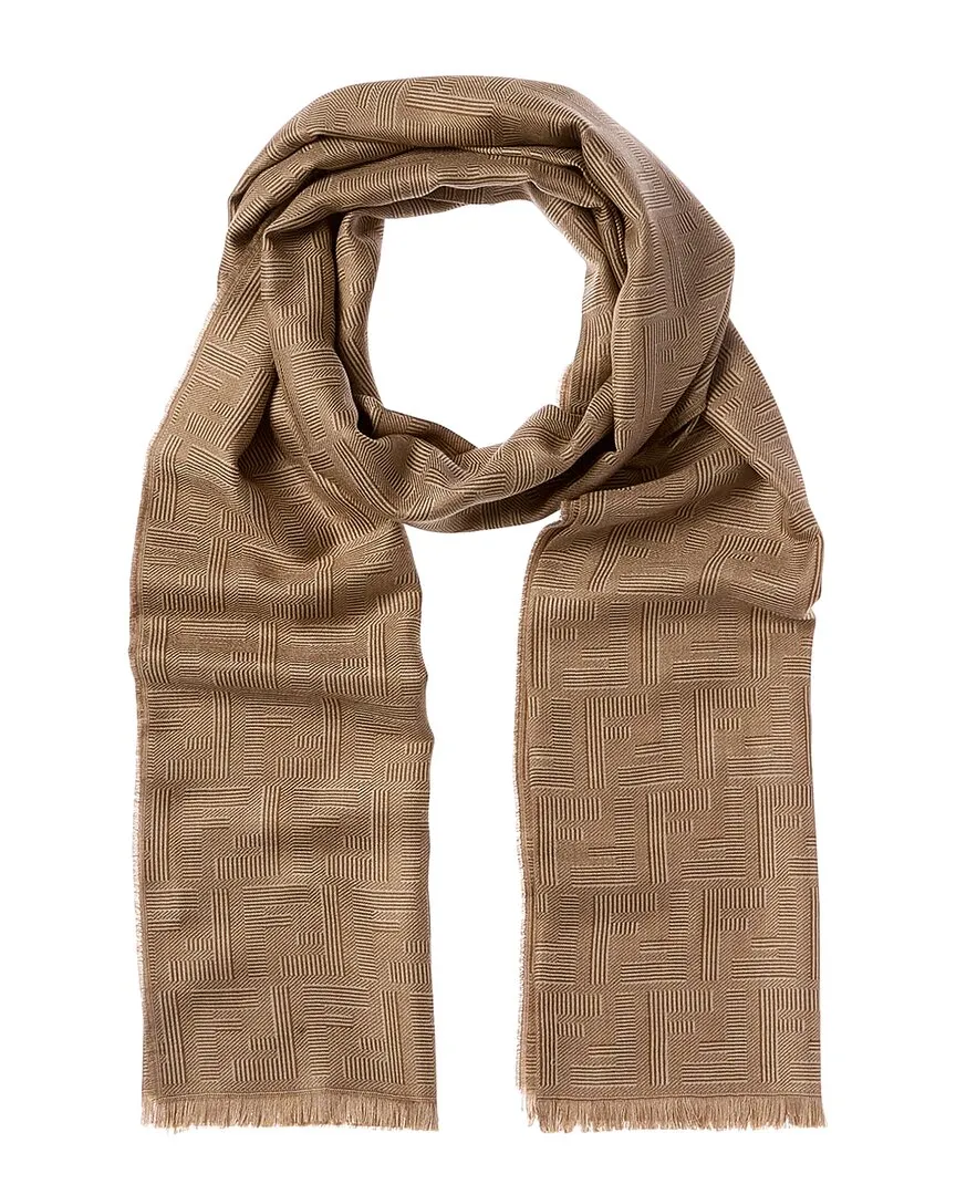 FENDI FF Wool & Silk-Blend Scarf