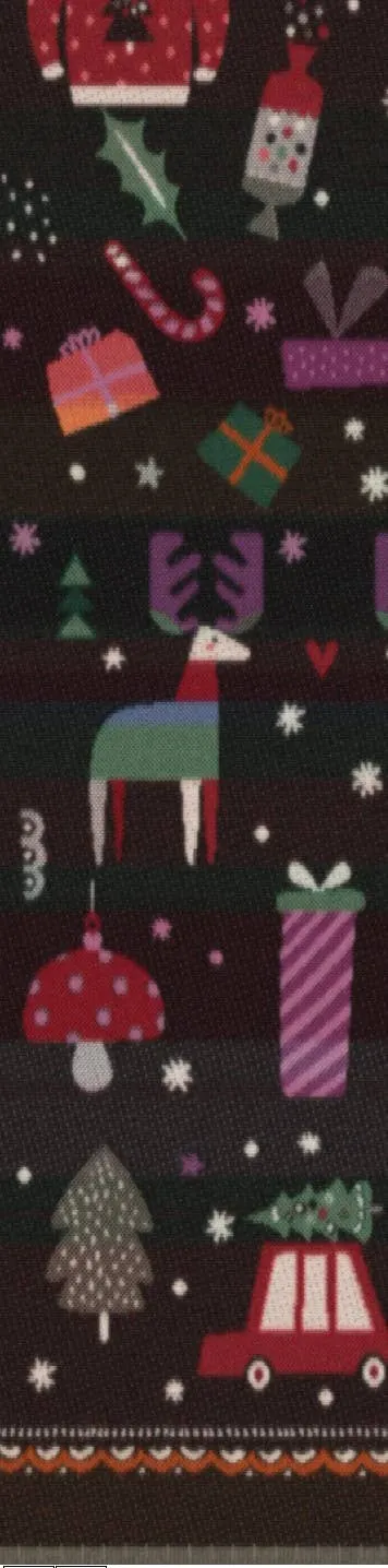 FRAAS - The Scarf Company - Christmas Kitsch: Black