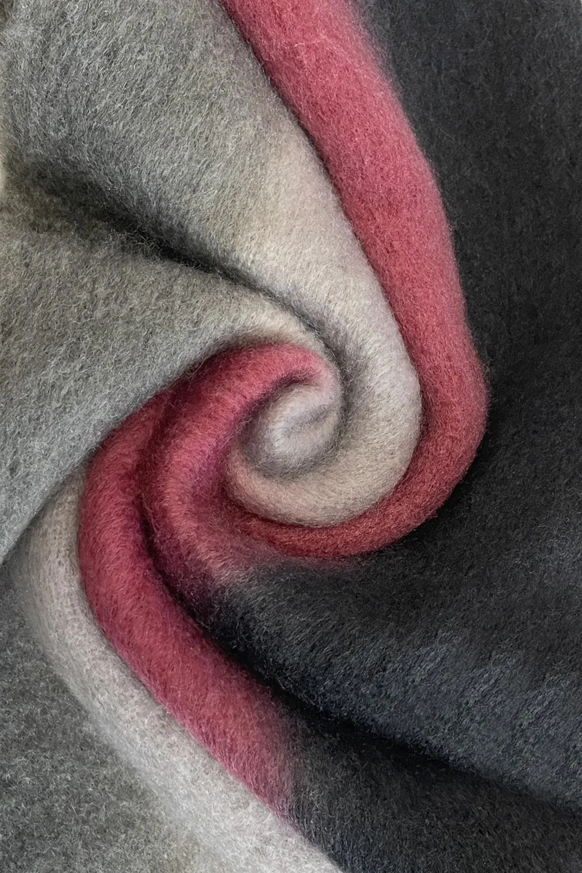 Hand Dyed Multi Stripe Tassel Blanket Wrap