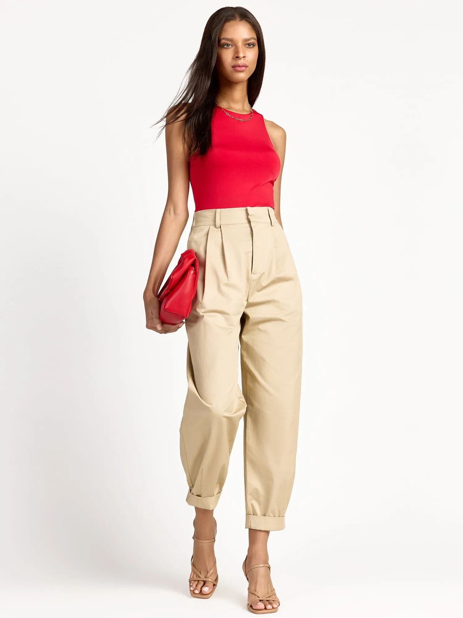 High Waist Pleated Trouser - English Factory