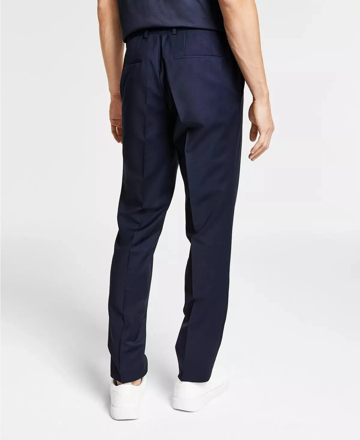Hugo Boss Mens Slim fit Dress Pants 34 / 31 Blue Solid Stretch