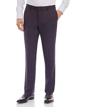 John Varvatos Star Usa Mens Purple Textured Solid Slim Fit Suit Dress Pants 34