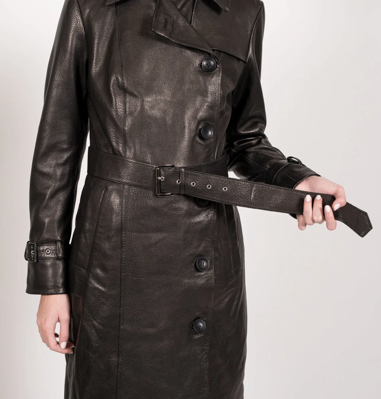 Leather Trench Coat