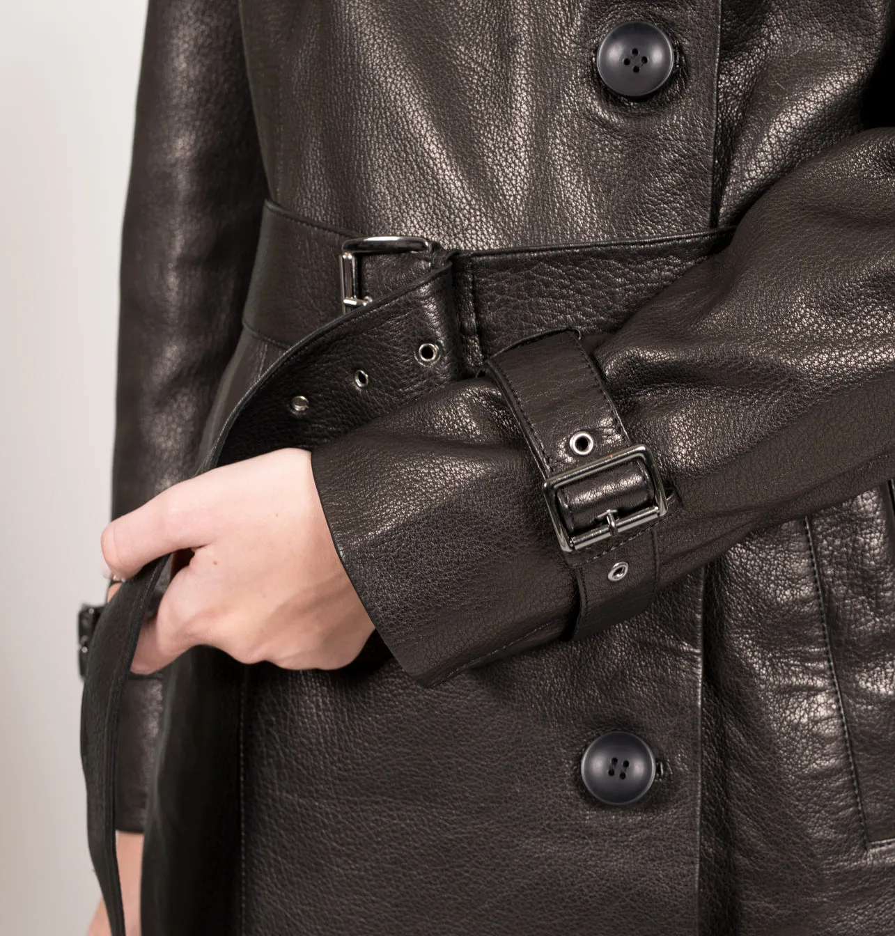 Leather Trench Coat