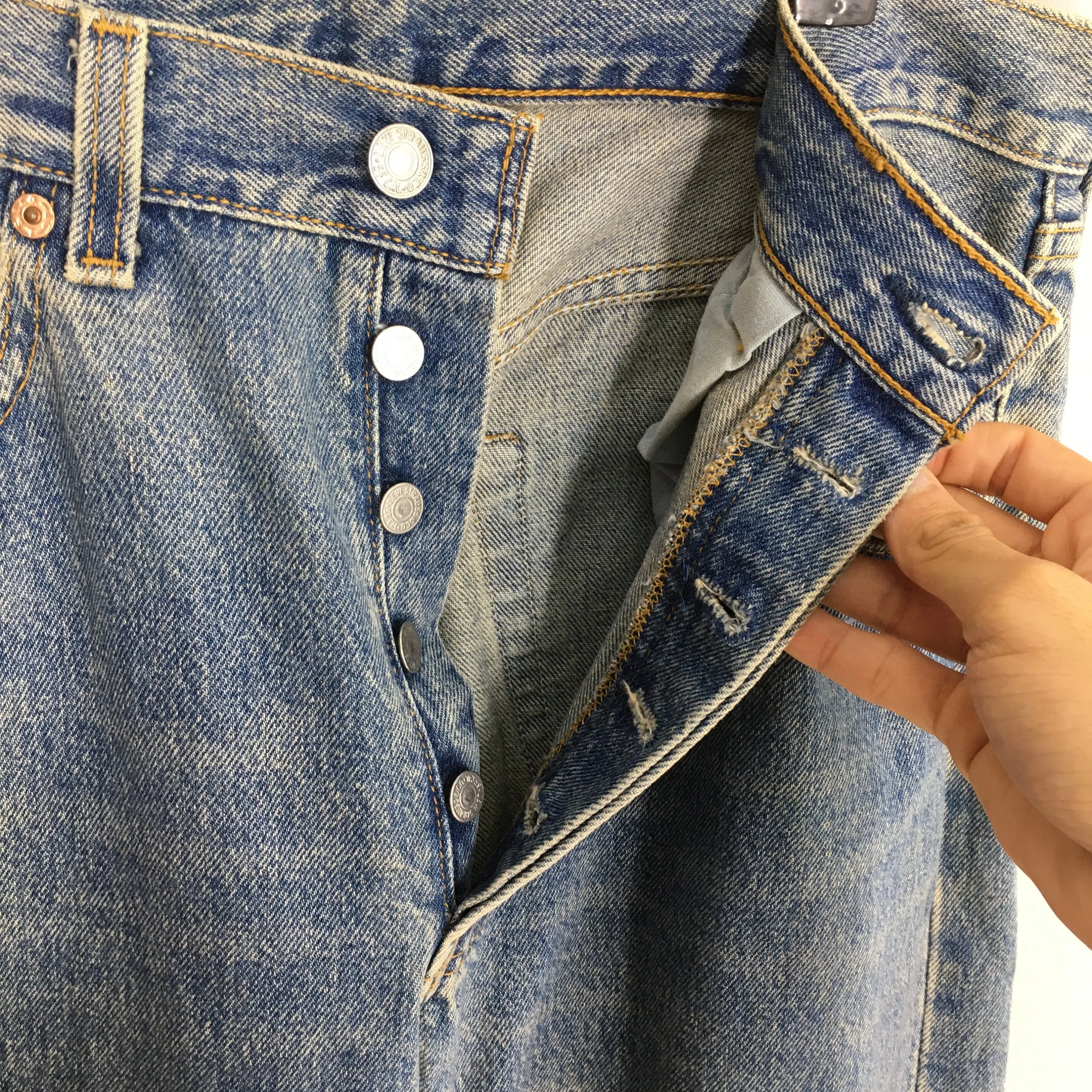 Levi's 501 Dirty Blue High Rise Jeans Size 32x31