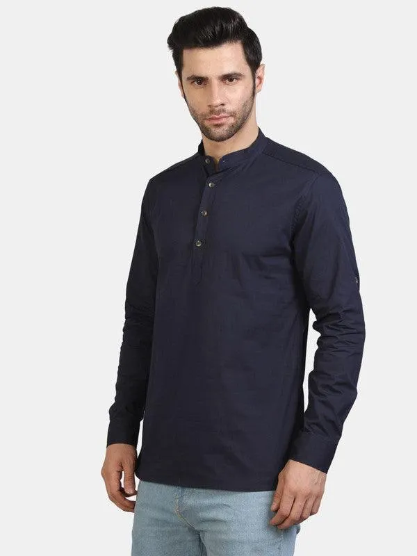 Life Roads full sleeve casual navy blue cotton shirt for Men and boys