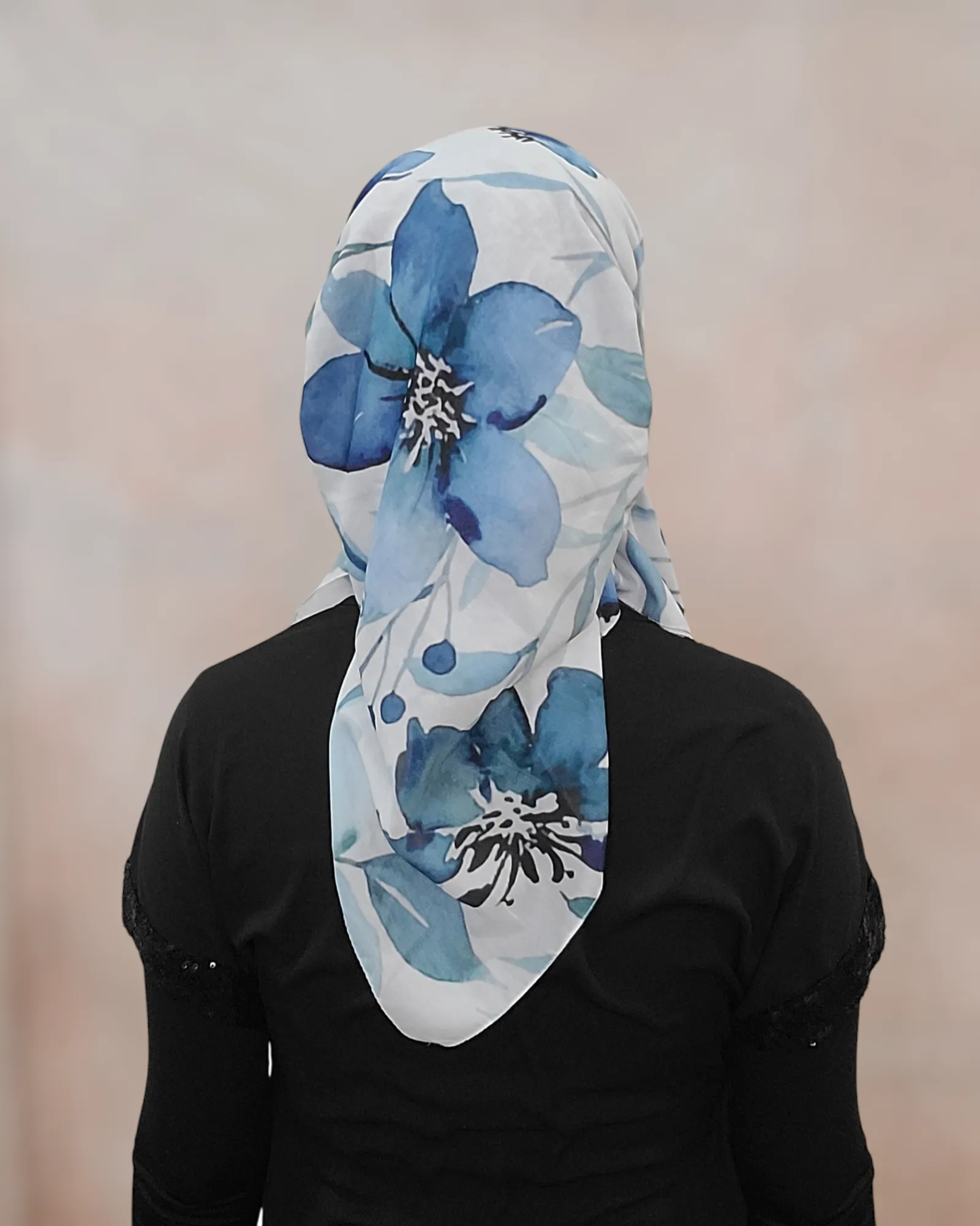 Lilly Blue Square Scarf
