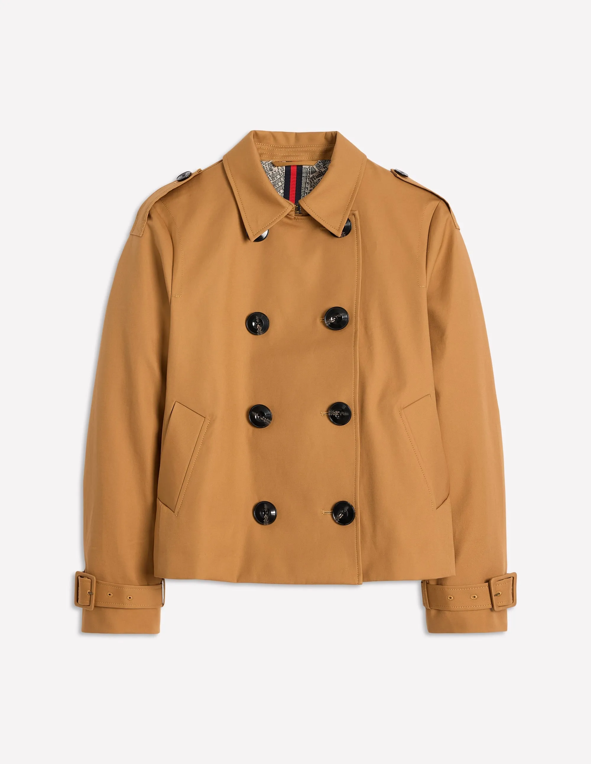 Mayfair Cropped Trench-Hazelnut Brown