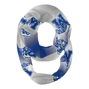 Memphis Tigers All Over Logo Game Day Collegiate Women Ultra Soft Knit Infinity Scarf by Vive La Fete