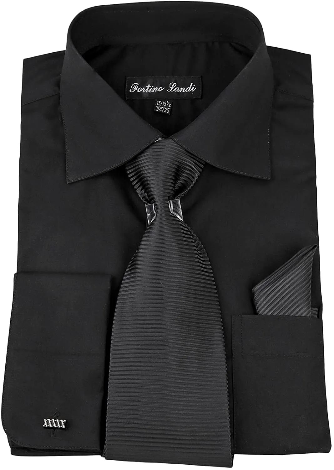 Men Dress Shirt SG-27C-Black