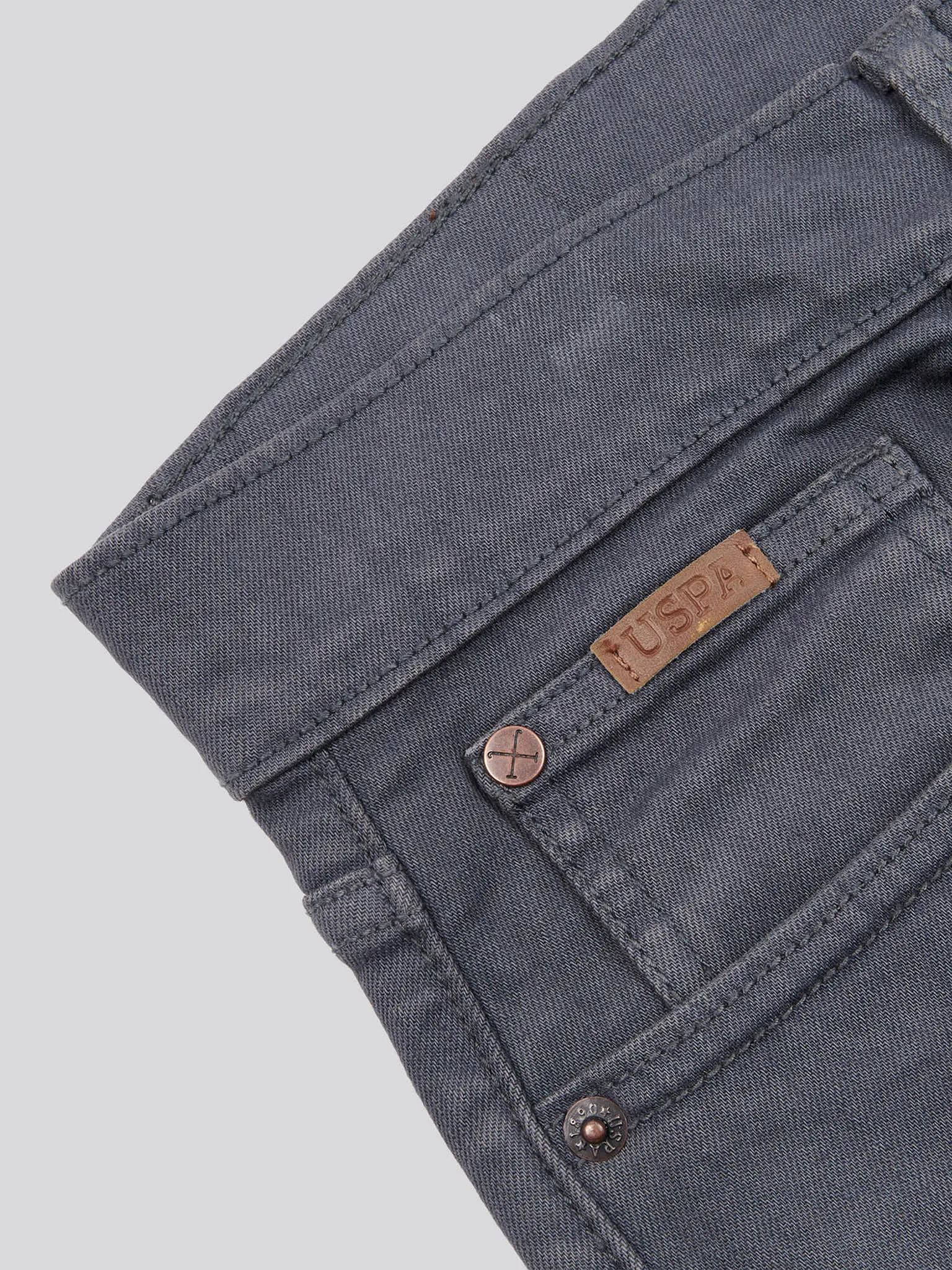 Mens 5 Pocket Slub Twill Trousers in Ebony