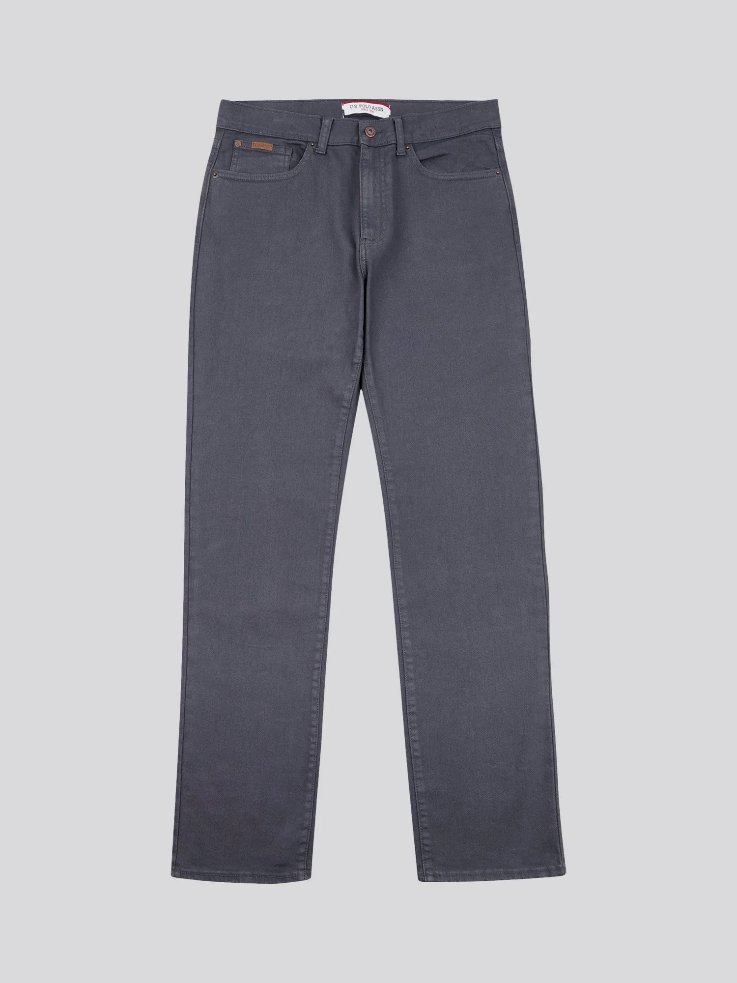 Mens 5 Pocket Slub Twill Trousers in Ebony